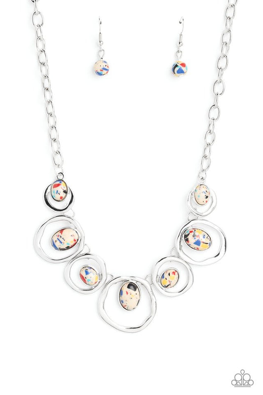Marble Medley - Yellow - Paparazzi Necklace Image