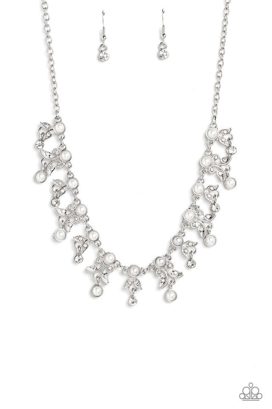 Garden Princess - White - Paparazzi Necklace Image