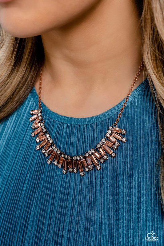 Sunburst Season - Copper - Paparazzi Necklace Image