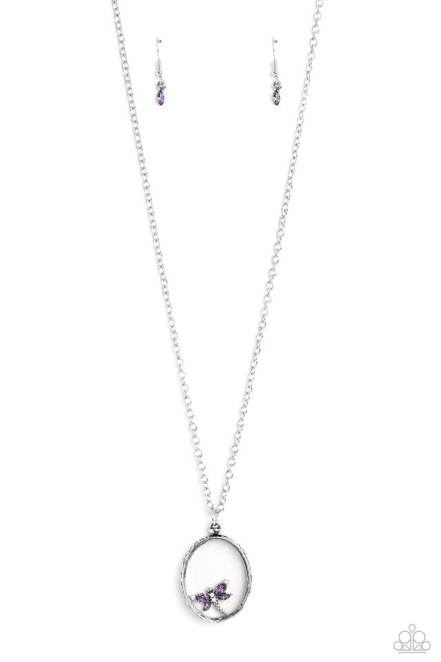 Dynamic Dragonfly - Purple - Paparazzi Necklace Image