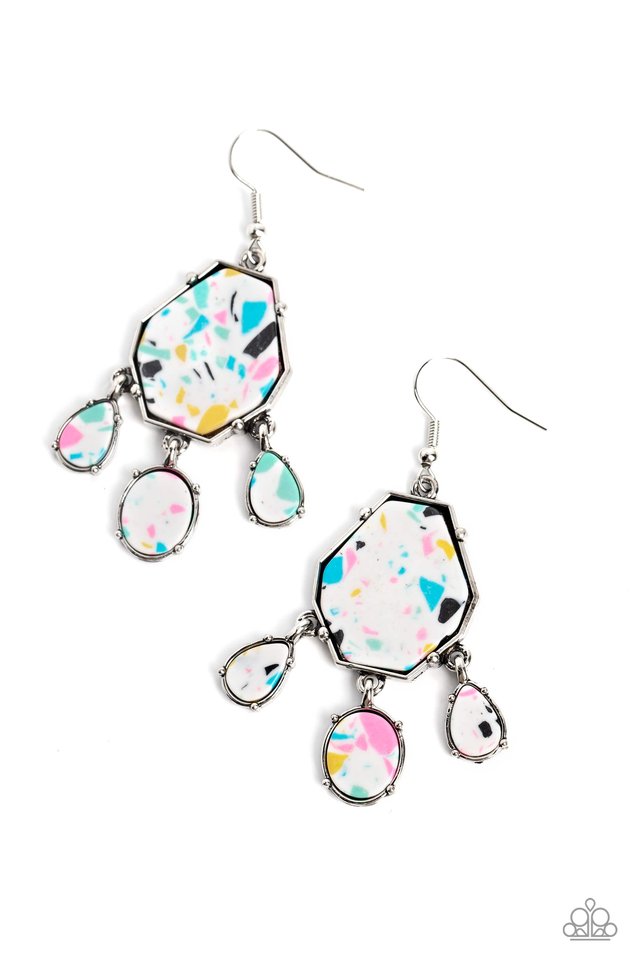 Organic Optimism - White - Paparazzi Earring Image