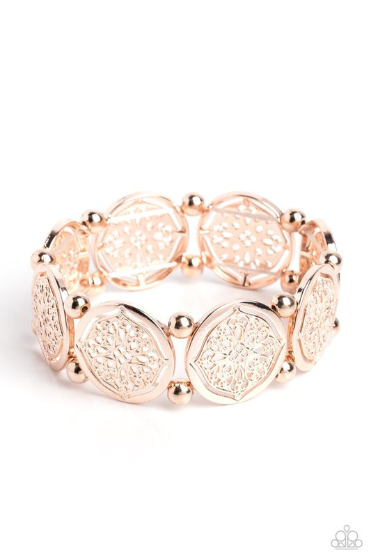 Filigree Fanfare - Rose Gold - Paparazzi Bracelet Image