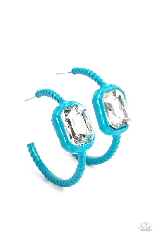 Call Me TRENDY - Blue - Paparazzi Earring Image