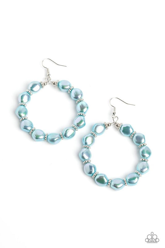 The PEARL Next Door - Blue - Paparazzi Earring Image