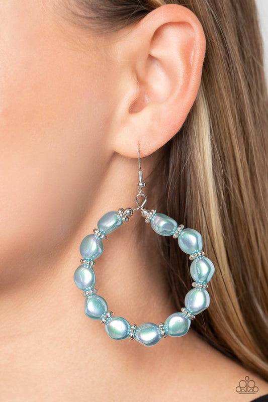 The PEARL Next Door - Blue - Paparazzi Earring Image