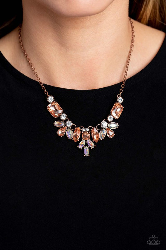 Prima Donna Dazzle - Copper - Paparazzi Necklace Image