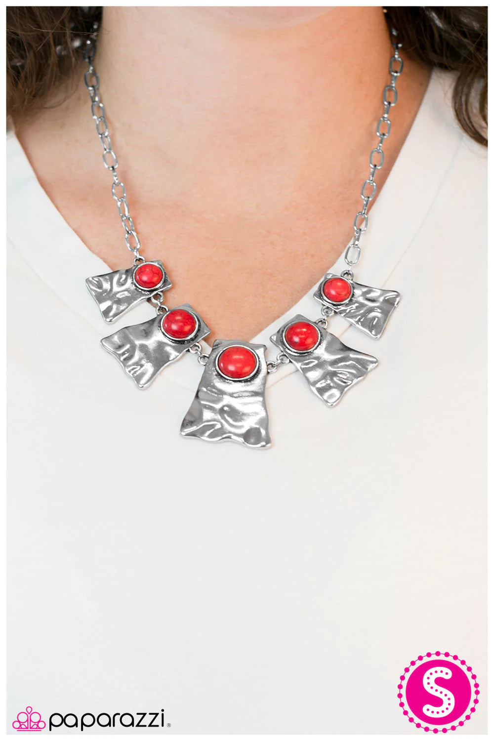Paparazzi Necklace ~ Cougar - Red