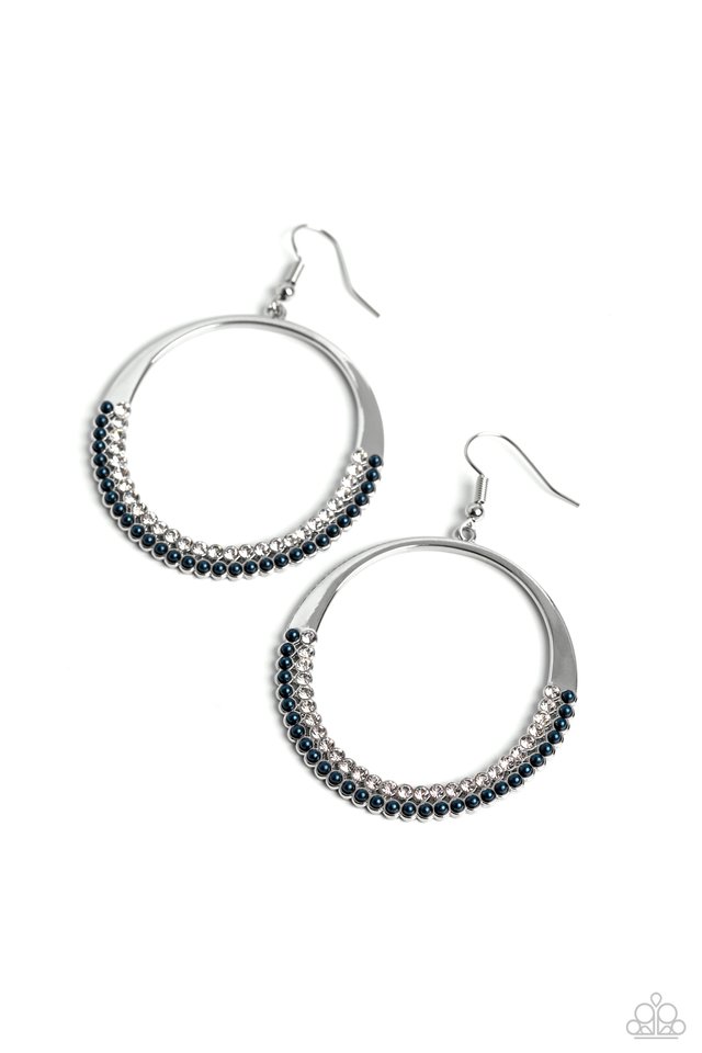 Material PEARL - Blue - Paparazzi Earring Image