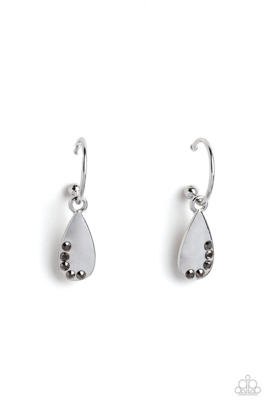 Borderline Baddie - Silver - Paparazzi Earring Image