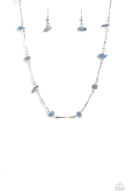 Chiseled Construction - Blue - Paparazzi Necklace Image