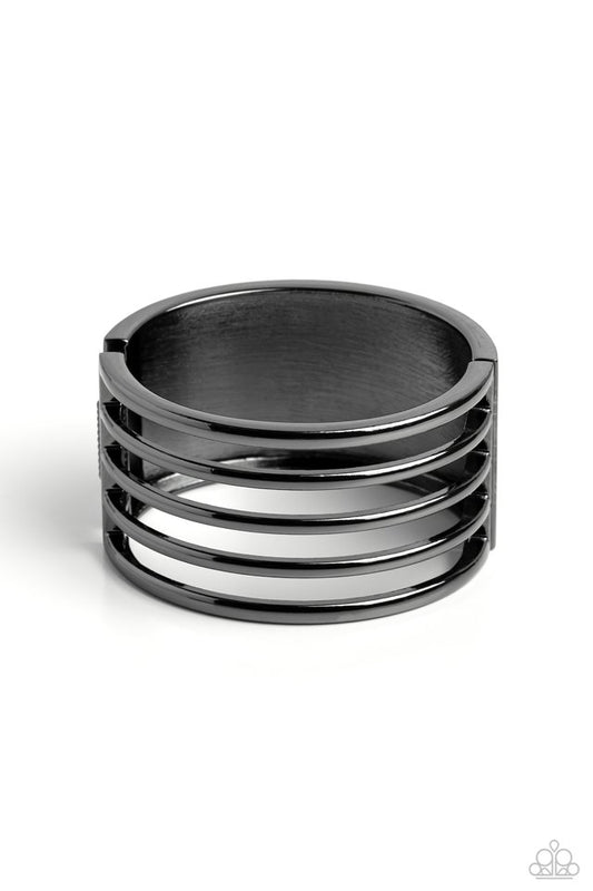 Wayward Warrior - Black - Paparazzi Bracelet Image