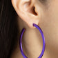 Pop HOOP - Purple - Paparazzi Earring Image