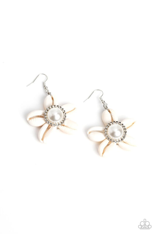 Say SEAS - White - Paparazzi Earring Image