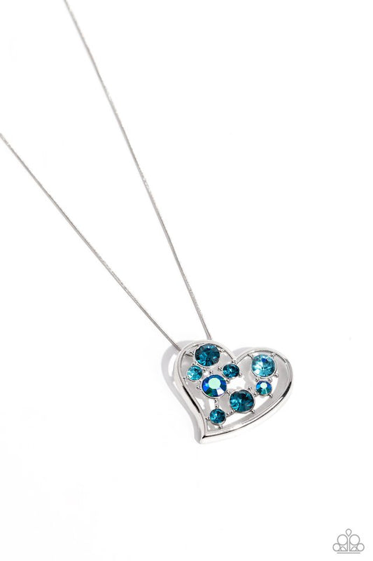 Romantic Recognition - Blue - Paparazzi Necklace Image