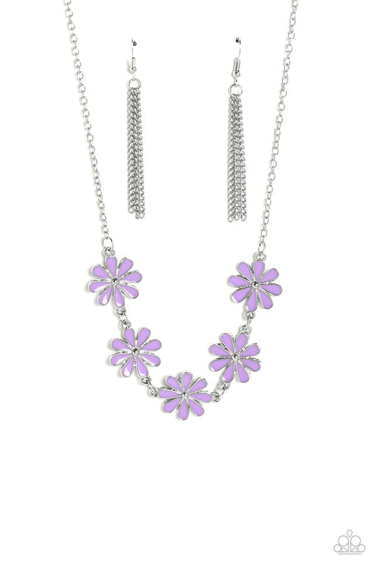 Flora Fantasy - Purple - Paparazzi Necklace Image