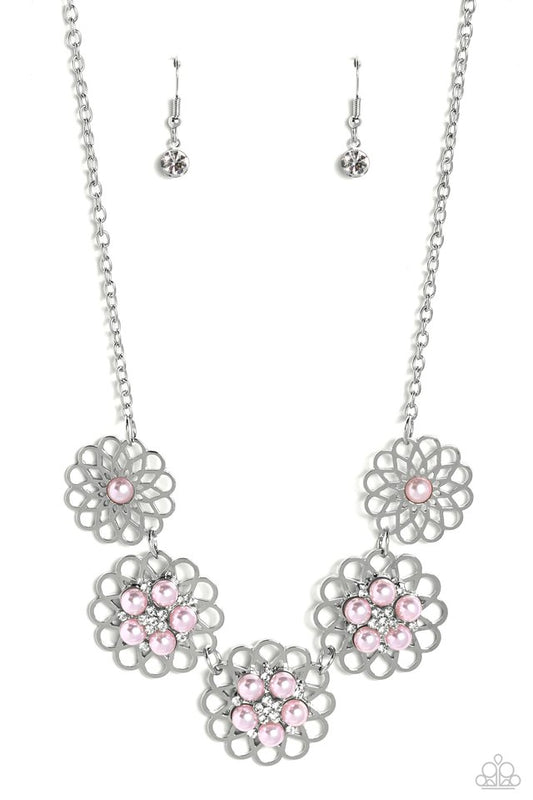 Mandala Mosaic - Pink - Paparazzi Necklace Image