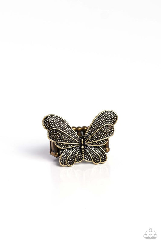 Fairy Wings - Brass - Paparazzi Ring Image