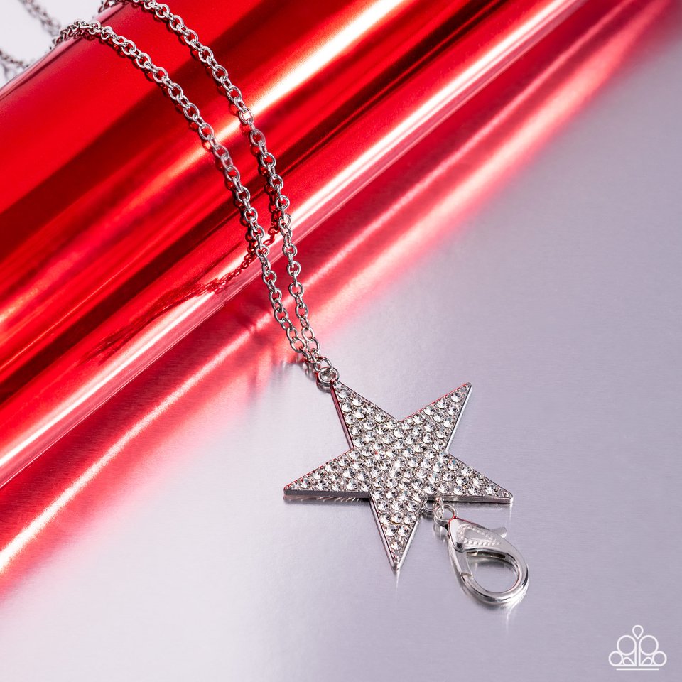 Rock Star Sparkle - White - Paparazzi Necklace Image