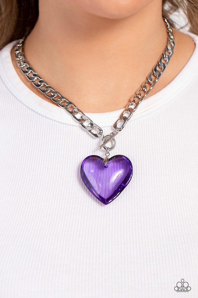 Purple paparazzi necklace sale