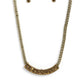 Swing Dance Dream - Brass - Paparazzi Necklace Image