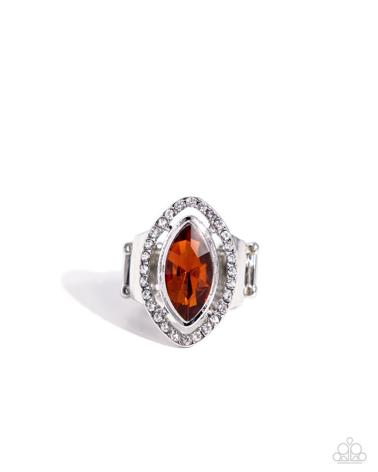 Marquise Majesty - Brown - Paparazzi Ring Image
