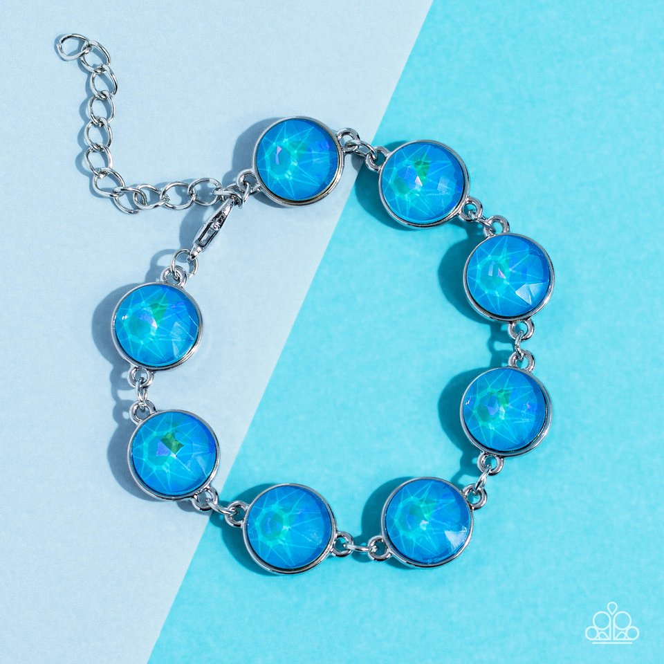 Enchanted Emblems - Blue - Paparazzi Bracelet Image
