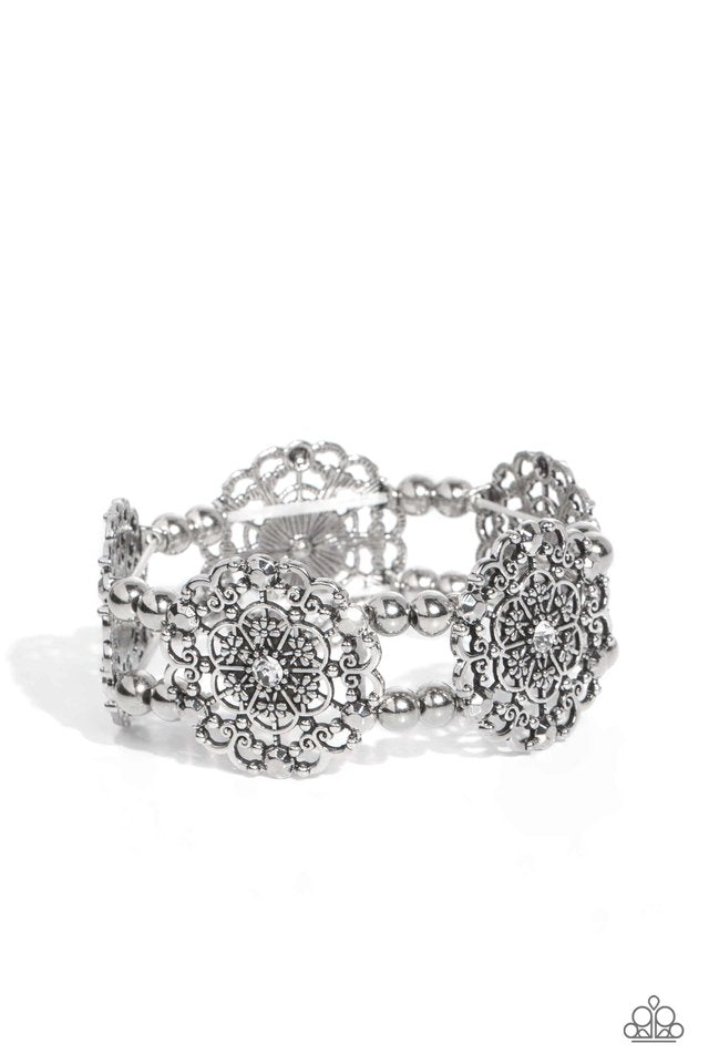 Ornamental Occasion - White - Paparazzi Bracelet Image