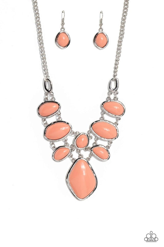 Dreamily Decked Out - Orange - Paparazzi Necklace Image