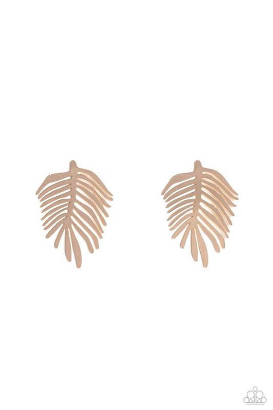 The FROND Row - Gold - Paparazzi Earring Image