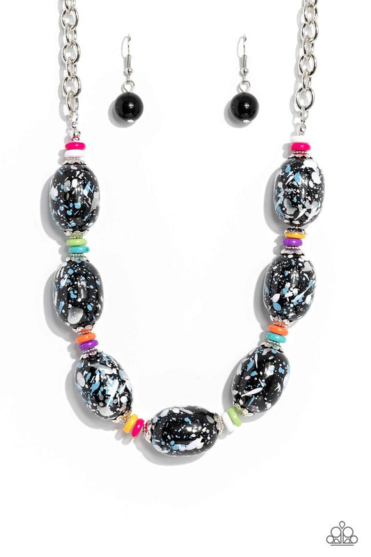 No Laughing SPLATTER - Multi - Paparazzi Necklace Image
