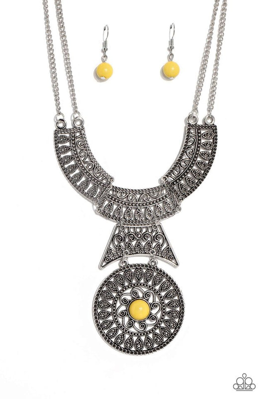 Fetching Filigree - Yellow - Paparazzi Necklace Image