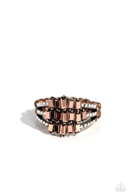 Stacking Up - Copper - Paparazzi Ring Image