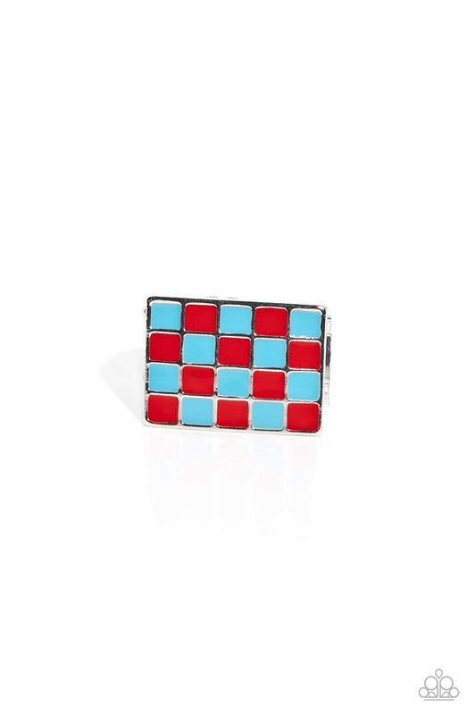 Checkerboard Craze - Red - Paparazzi Ring Image