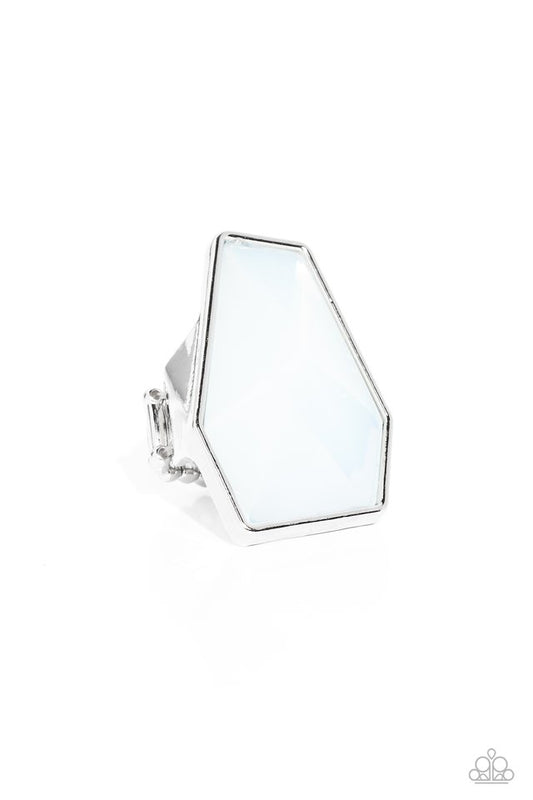 Geotic Glaze - White - Paparazzi Ring Image
