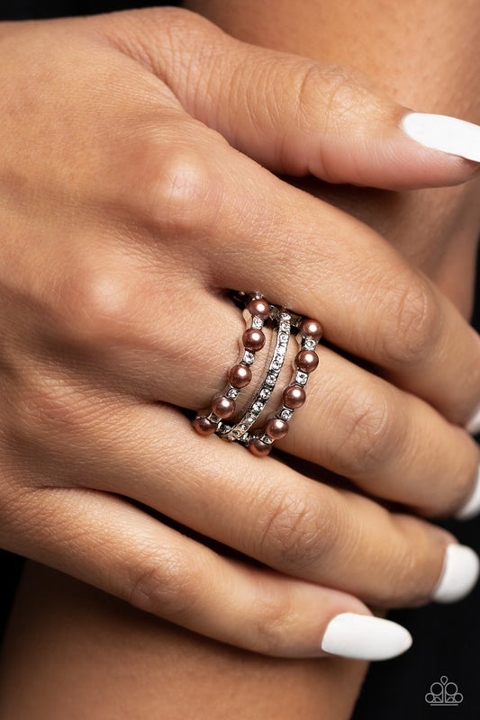 Really Bubbly - Brown - Paparazzi Ring Image