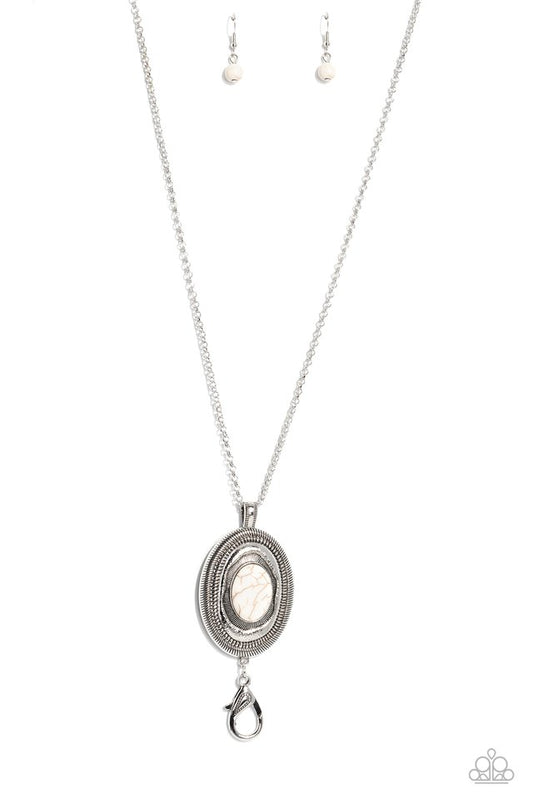 Sierra Sage - White - Paparazzi Necklace Image