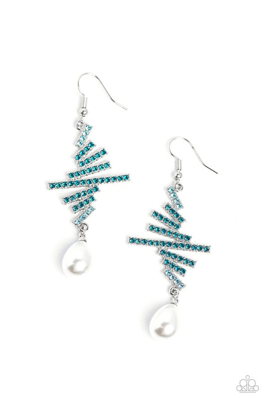 Timeless Tapestry - Blue - Paparazzi Earring Image