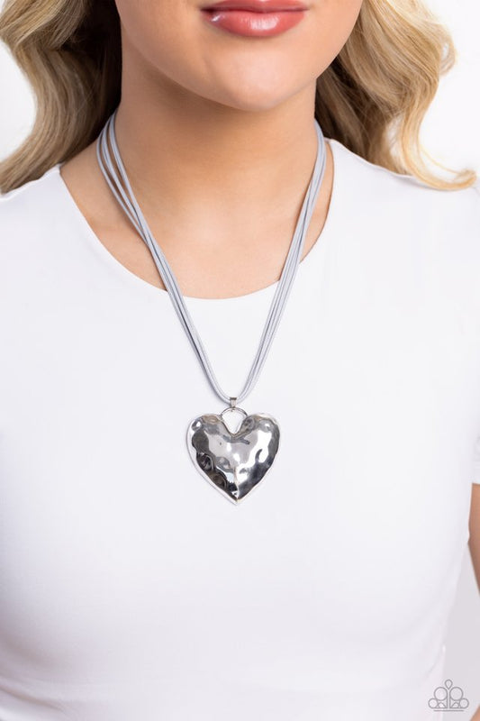 Confident Courtship - Silver - Paparazzi Necklace Image