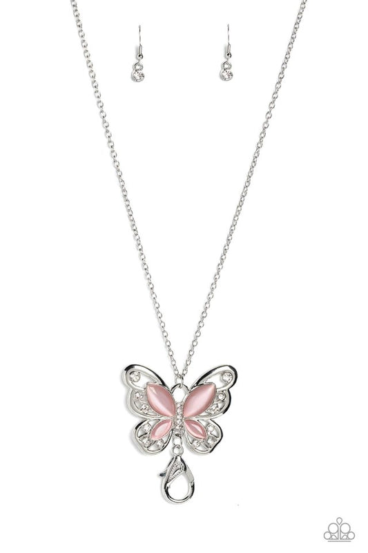 Wings Of Whimsy - Pink - Paparazzi Necklace Image