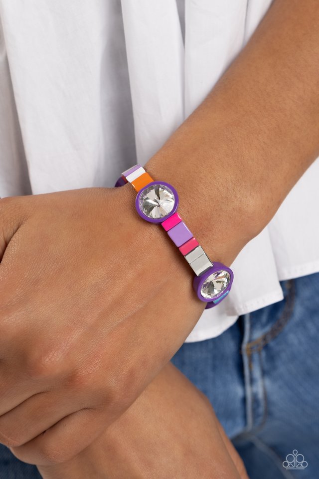 Multicolored Madness - Purple - Paparazzi Bracelet Image
