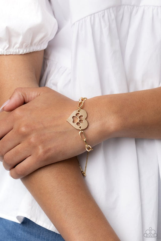PAW-sitively Perfect - Gold - Paparazzi Bracelet Image