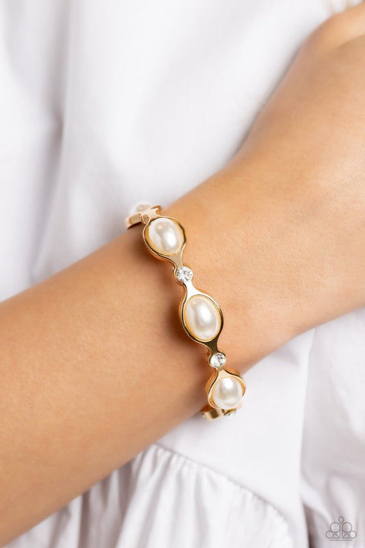 Are You Gonna Be My PEARL? - Gold - Paparazzi Bracelet Image