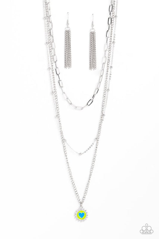 Burning Love - Green - Paparazzi Necklace Image