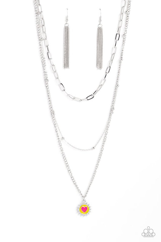 Burning Love - Yellow - Paparazzi Necklace Image