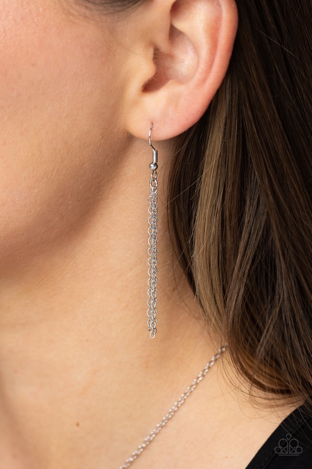 Leave Your Initials - Silver - T - Paparazzi Necklace Image