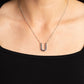 Leave Your Initials - Silver - U - Paparazzi Necklace Image