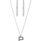 Leave Your Initials - Silver - P - Paparazzi Necklace Image