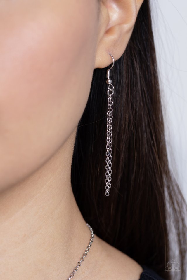 Leave Your Initials - Silver - B - Paparazzi Necklace Image