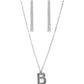 Leave Your Initials - Silver - B - Paparazzi Necklace Image
