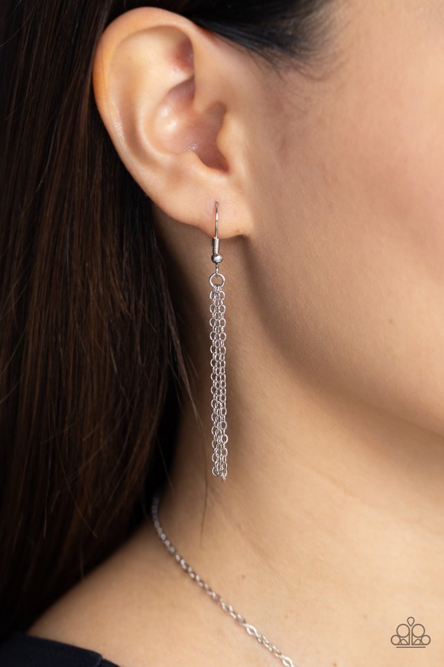 Leave Your Initials - Silver - M - Paparazzi Necklace Image